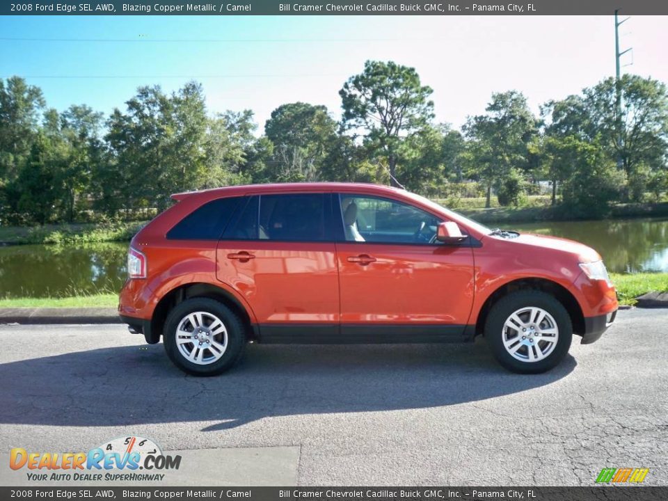 2008 Ford Edge SEL AWD Blazing Copper Metallic / Camel Photo #1