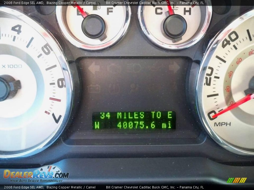 2008 Ford Edge SEL AWD Blazing Copper Metallic / Camel Photo #2
