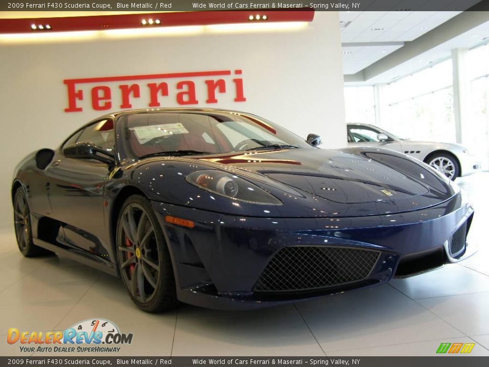 2009 Ferrari F430 Scuderia Coupe Blue Metallic / Red Photo #1