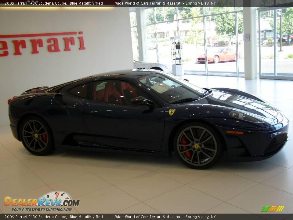 2009 Ferrari F430 Scuderia Coupe Blue Metallic / Red Photo #3
