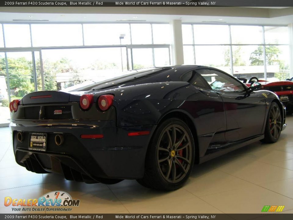 2009 Ferrari F430 Scuderia Coupe Blue Metallic / Red Photo #4