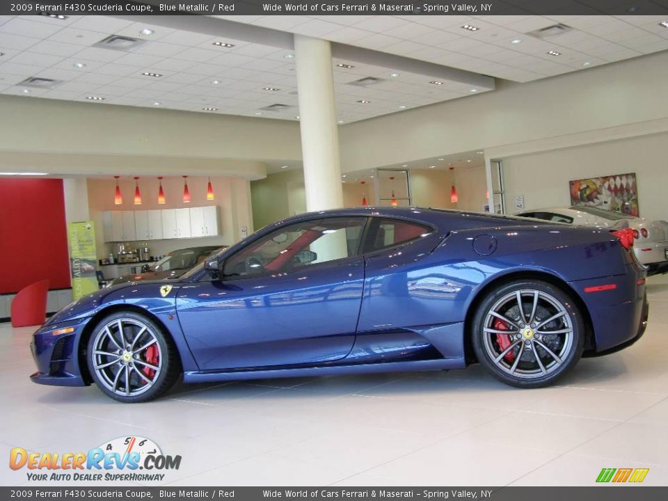 2009 Ferrari F430 Scuderia Coupe Blue Metallic / Red Photo #5