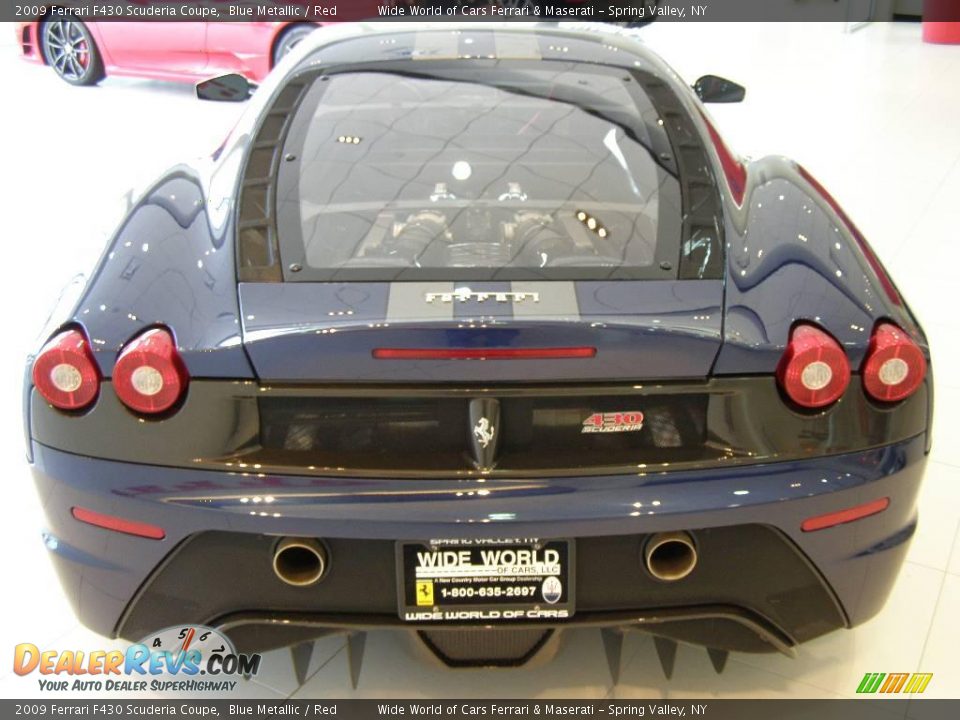 2009 Ferrari F430 Scuderia Coupe Blue Metallic / Red Photo #6