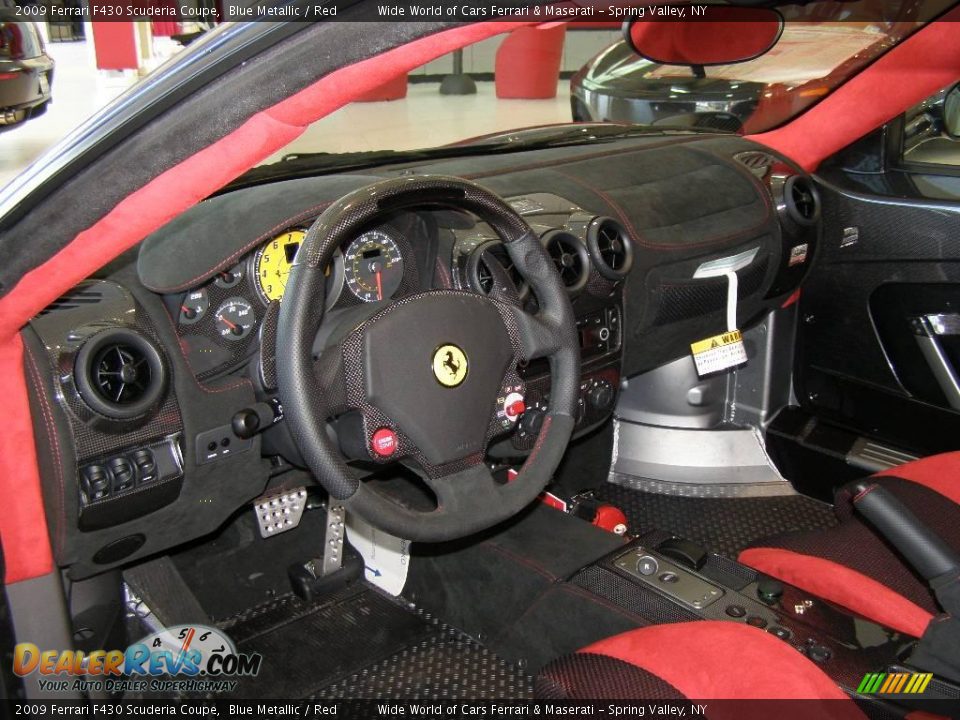 2009 Ferrari F430 Scuderia Coupe Blue Metallic / Red Photo #8