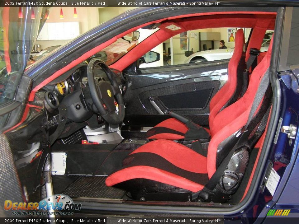 2009 Ferrari F430 Scuderia Coupe Blue Metallic / Red Photo #10