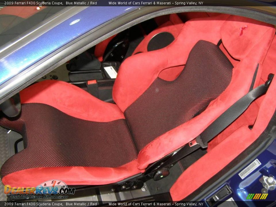 2009 Ferrari F430 Scuderia Coupe Blue Metallic / Red Photo #11