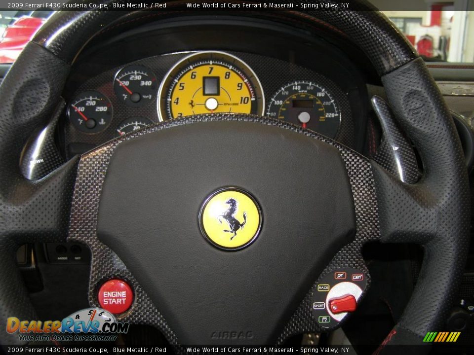 2009 Ferrari F430 Scuderia Coupe Blue Metallic / Red Photo #14