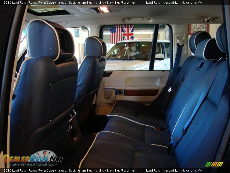 2010 Land Rover Range Rover Supercharged Buckingham Blue Metallic / Navy Blue/Parchment Photo #9