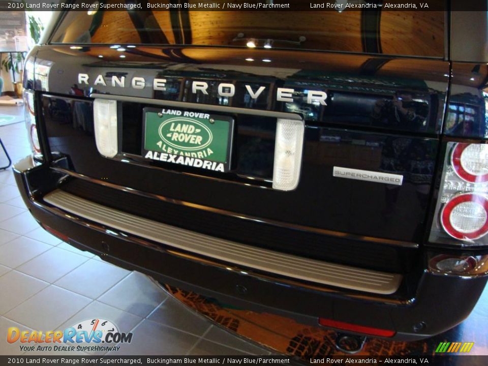 2010 Land Rover Range Rover Supercharged Buckingham Blue Metallic / Navy Blue/Parchment Photo #11