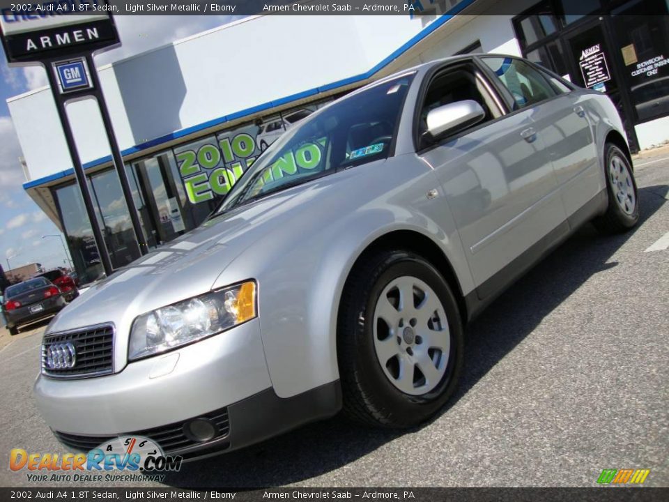 2002 Audi A4 1.8T Sedan Light Silver Metallic / Ebony Photo #2