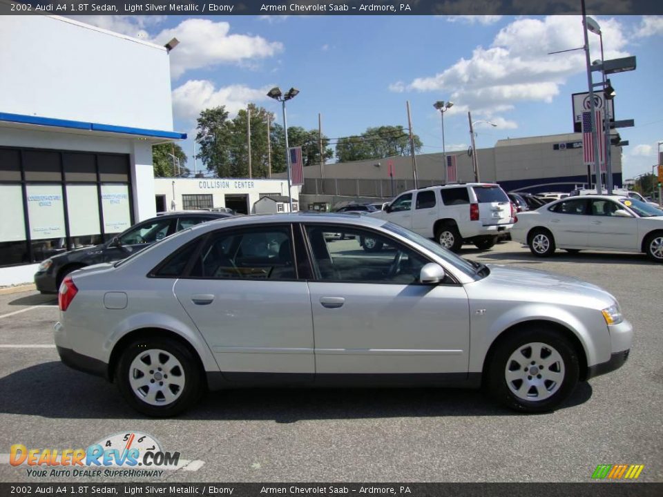 2002 Audi A4 1.8T Sedan Light Silver Metallic / Ebony Photo #6