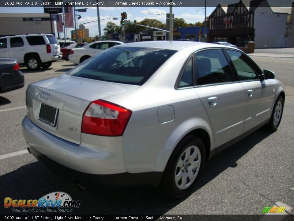 2002 Audi A4 1.8T Sedan Light Silver Metallic / Ebony Photo #7