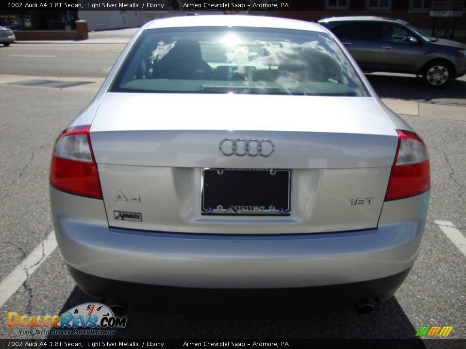 2002 Audi A4 1.8T Sedan Light Silver Metallic / Ebony Photo #8