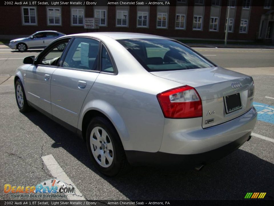 2002 Audi A4 1.8T Sedan Light Silver Metallic / Ebony Photo #9