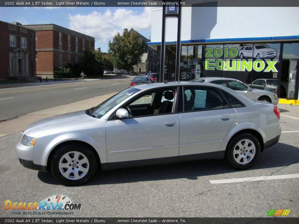 2002 Audi A4 1.8T Sedan Light Silver Metallic / Ebony Photo #10