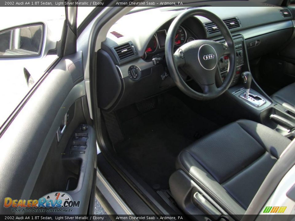 2002 Audi A4 1.8T Sedan Light Silver Metallic / Ebony Photo #12