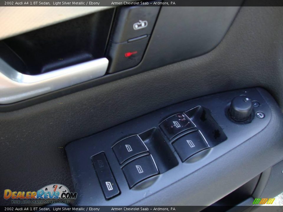 2002 Audi A4 1.8T Sedan Light Silver Metallic / Ebony Photo #14