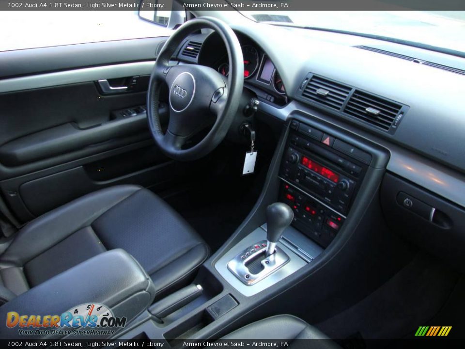 2002 Audi A4 1.8T Sedan Light Silver Metallic / Ebony Photo #17