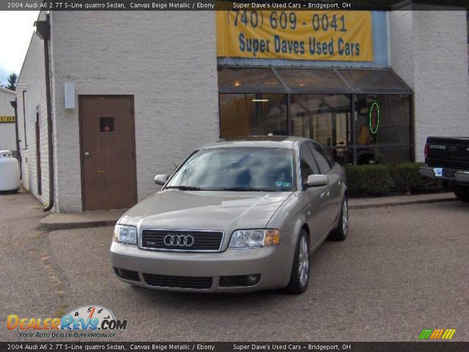 2004 Audi A6 2.7T S-Line quattro Sedan Canvas Beige Metallic / Ebony Photo #3