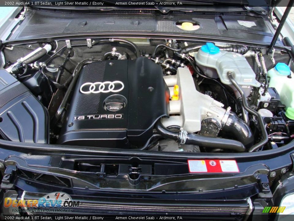 2002 Audi A4 1.8T Sedan Light Silver Metallic / Ebony Photo #24