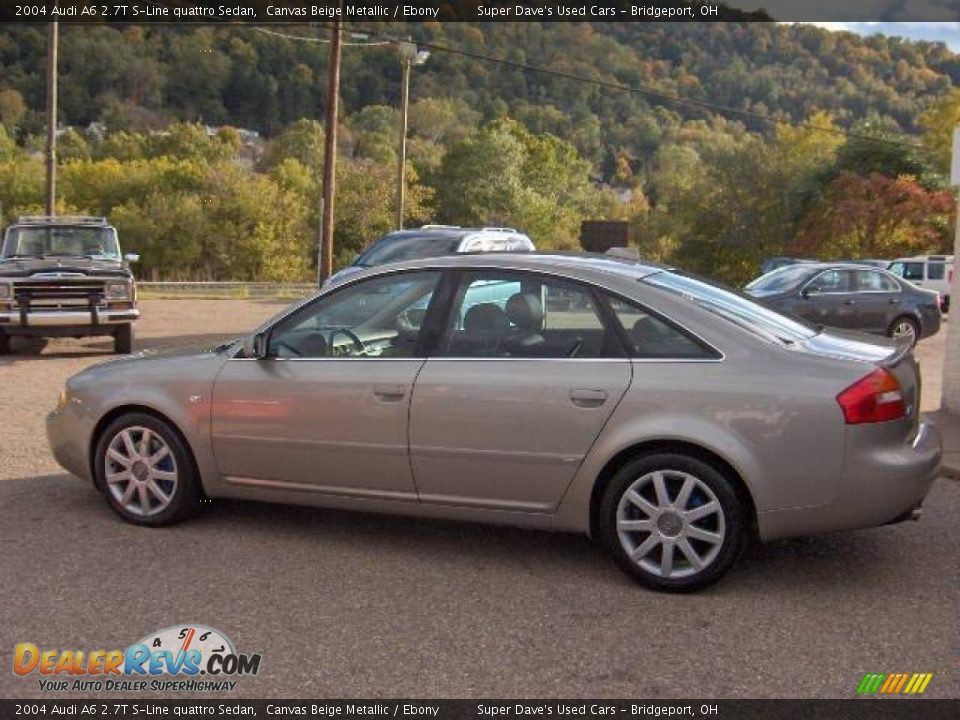 2004 Audi A6 2.7T S-Line quattro Sedan Canvas Beige Metallic / Ebony Photo #6