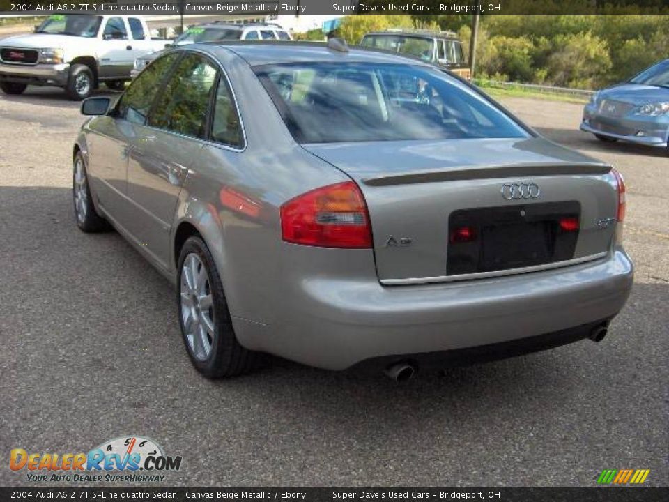 2004 Audi A6 2.7T S-Line quattro Sedan Canvas Beige Metallic / Ebony Photo #7