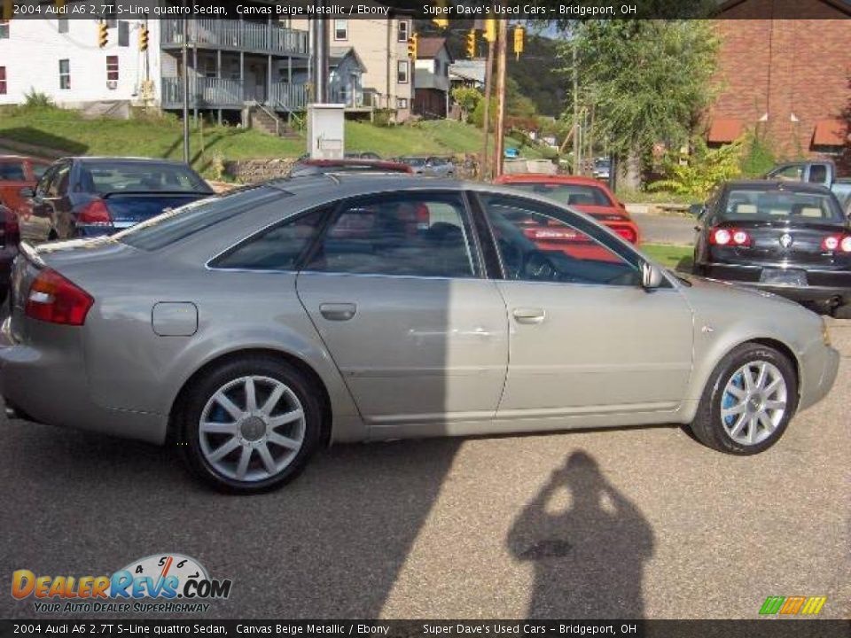 2004 Audi A6 2.7T S-Line quattro Sedan Canvas Beige Metallic / Ebony Photo #9
