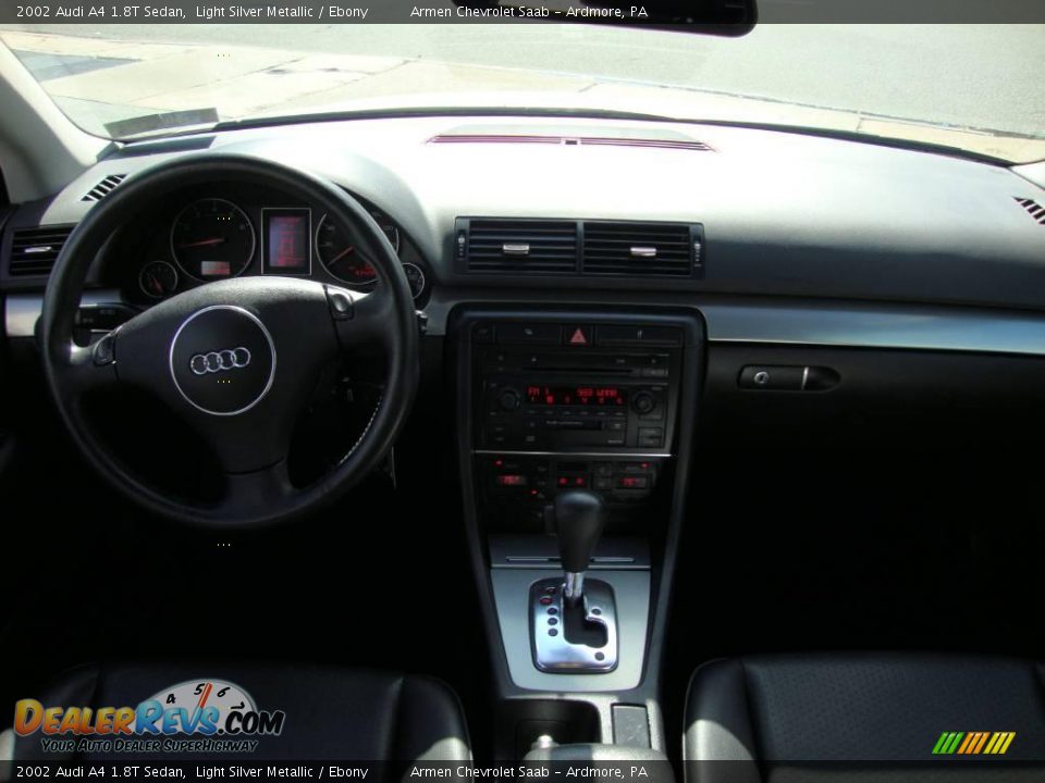 2002 Audi A4 1.8T Sedan Light Silver Metallic / Ebony Photo #31