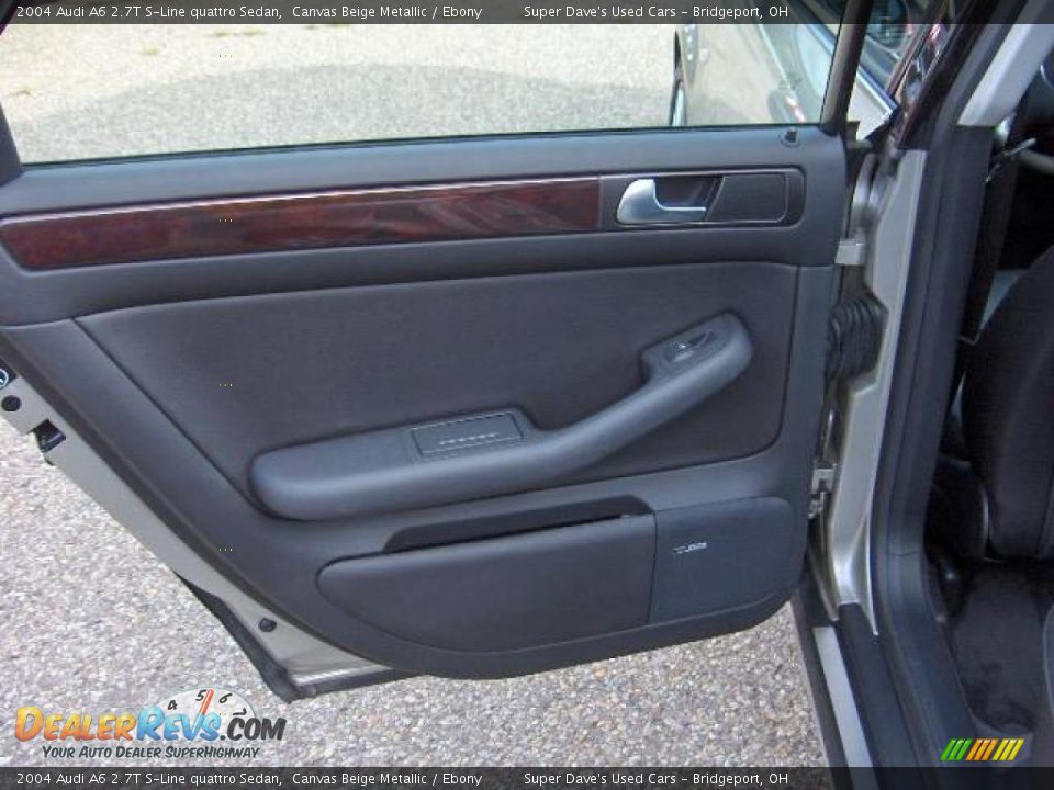 2004 Audi A6 2.7T S-Line quattro Sedan Canvas Beige Metallic / Ebony Photo #15