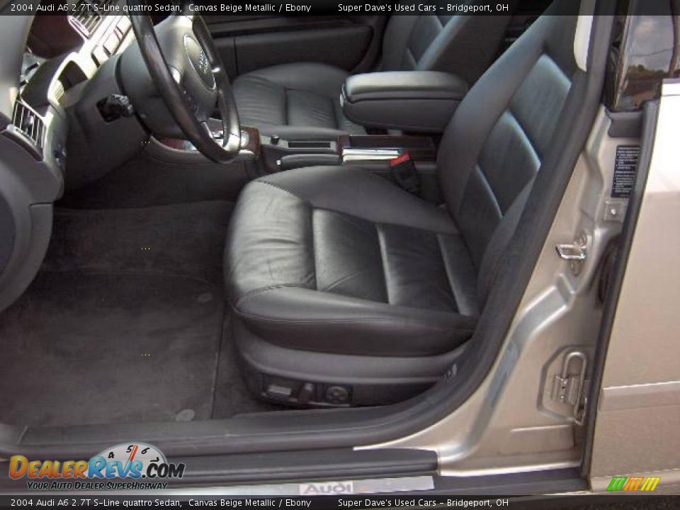 2004 Audi A6 2.7T S-Line quattro Sedan Canvas Beige Metallic / Ebony Photo #16