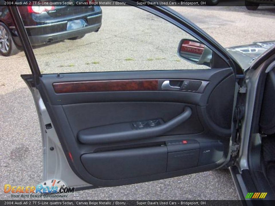 2004 Audi A6 2.7T S-Line quattro Sedan Canvas Beige Metallic / Ebony Photo #17