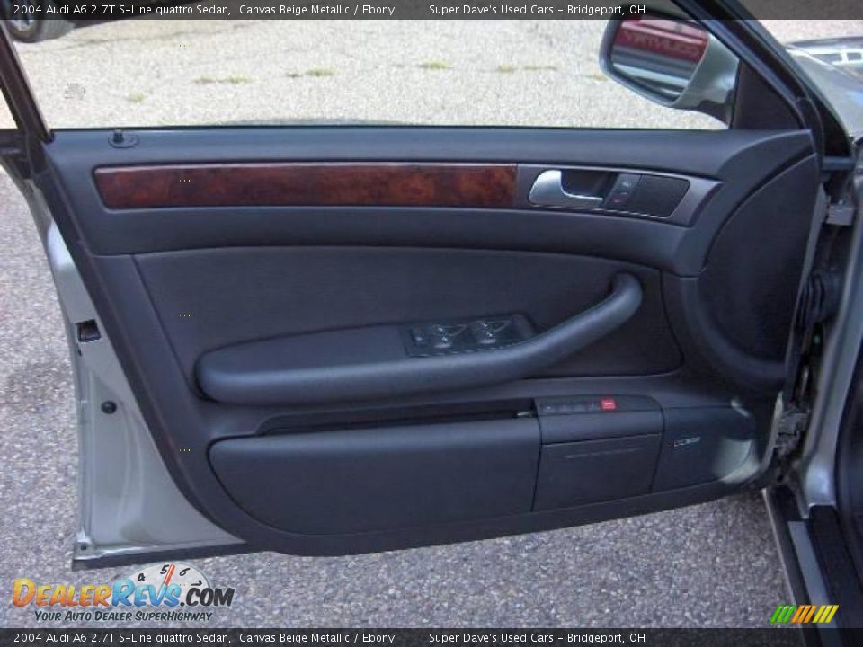 2004 Audi A6 2.7T S-Line quattro Sedan Canvas Beige Metallic / Ebony Photo #21
