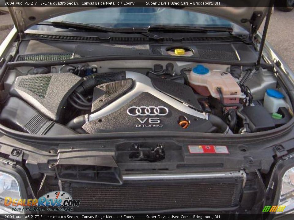 2004 Audi A6 2.7T S-Line quattro Sedan Canvas Beige Metallic / Ebony Photo #22