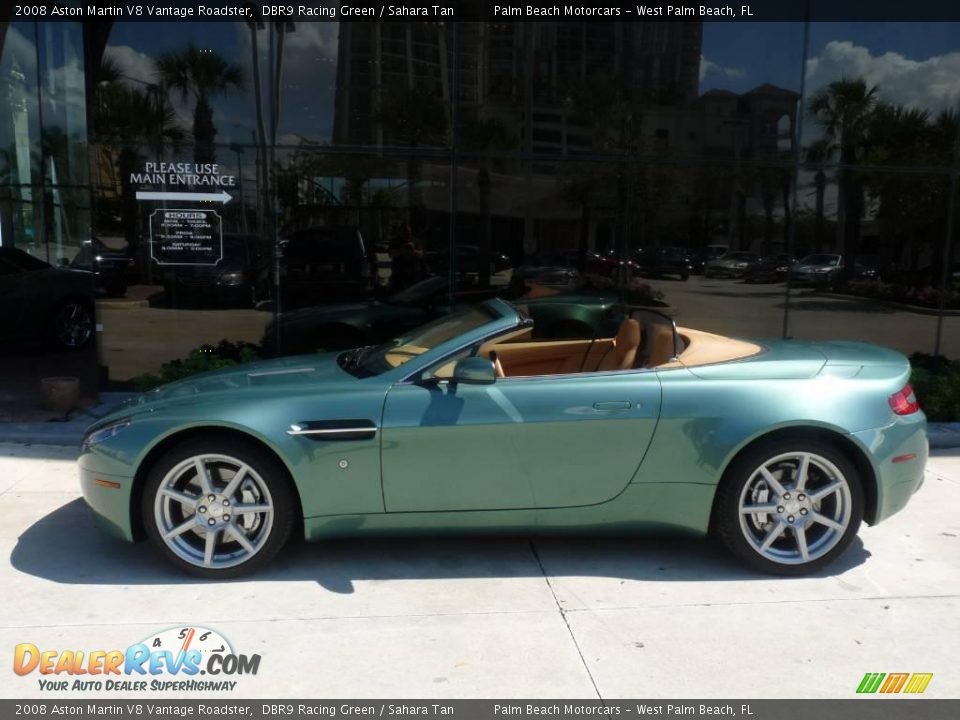 2008 Aston Martin V8 Vantage Roadster DBR9 Racing Green / Sahara Tan Photo #3