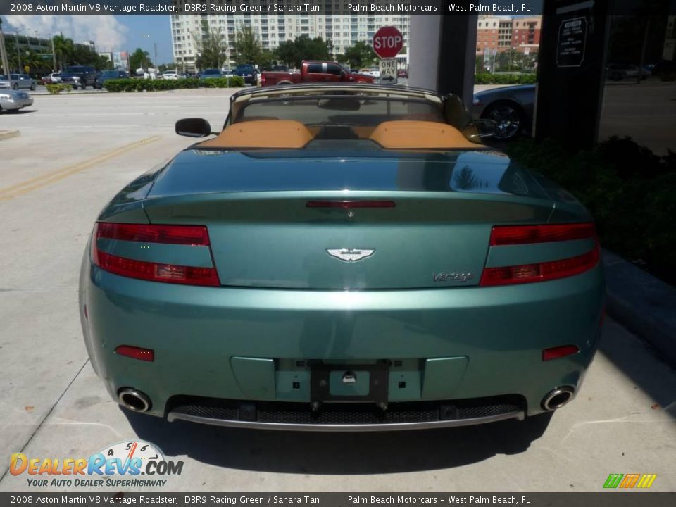 2008 Aston Martin V8 Vantage Roadster DBR9 Racing Green / Sahara Tan Photo #5