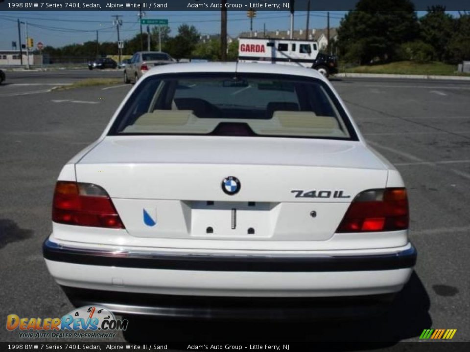 1998 BMW 7 Series 740iL Sedan Alpine White III / Sand Photo #3