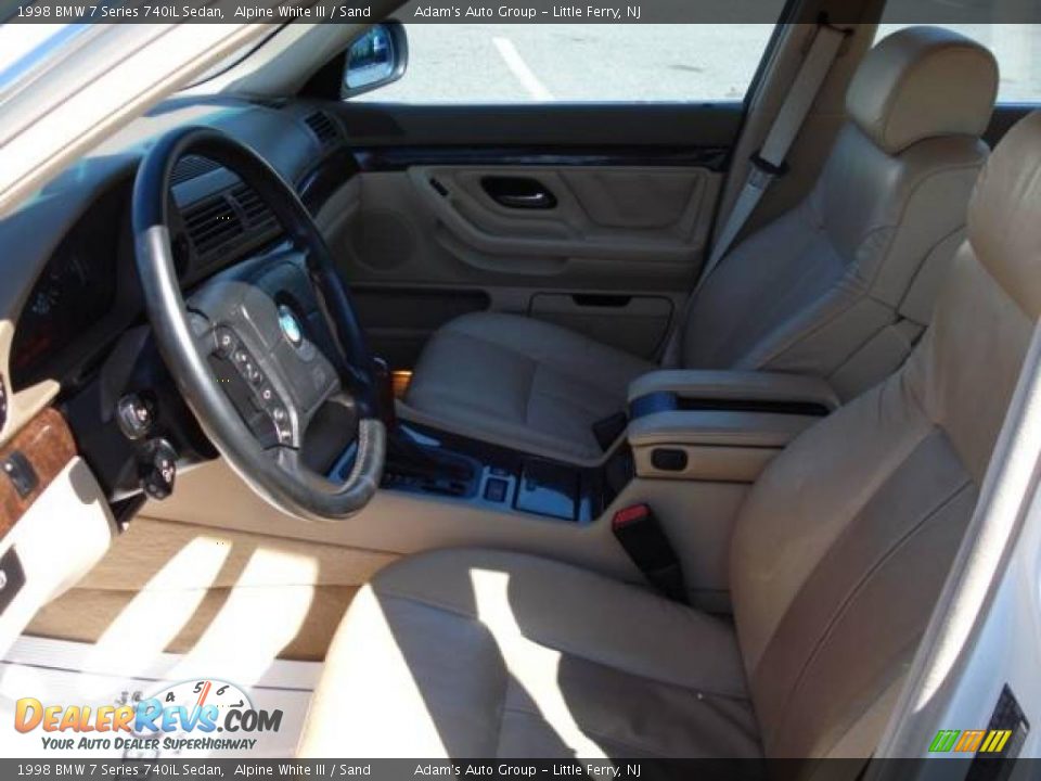 1998 BMW 7 Series 740iL Sedan Alpine White III / Sand Photo #4