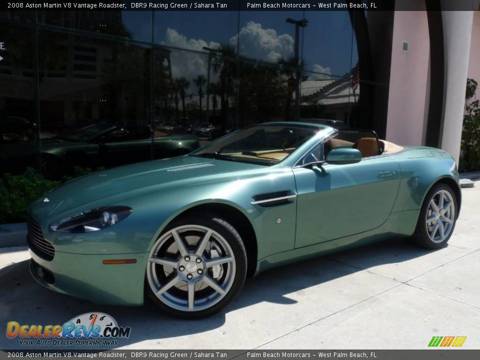 2008 Aston Martin V8 Vantage Roadster DBR9 Racing Green / Sahara Tan Photo #12