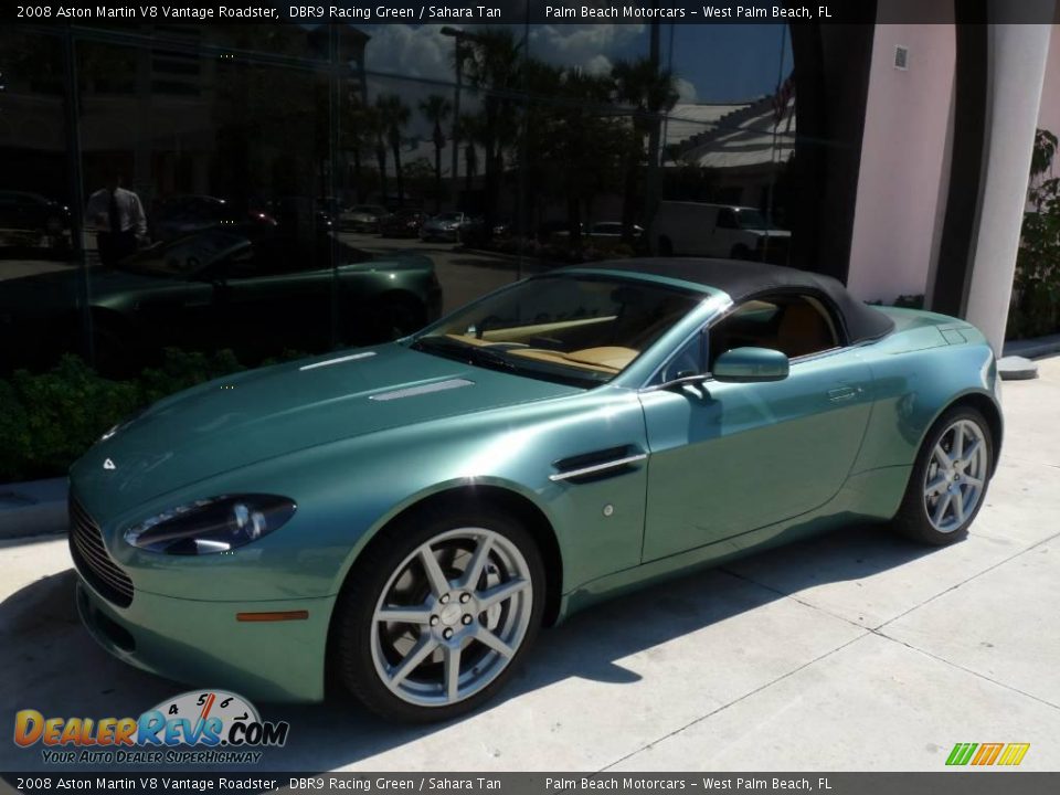 2008 Aston Martin V8 Vantage Roadster DBR9 Racing Green / Sahara Tan Photo #14