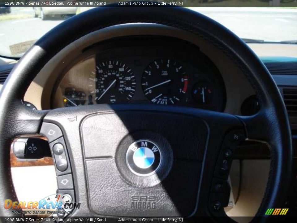 1998 BMW 7 Series 740iL Sedan Alpine White III / Sand Photo #6
