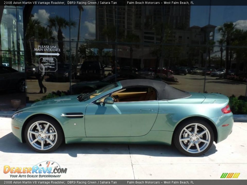 2008 Aston Martin V8 Vantage Roadster DBR9 Racing Green / Sahara Tan Photo #15