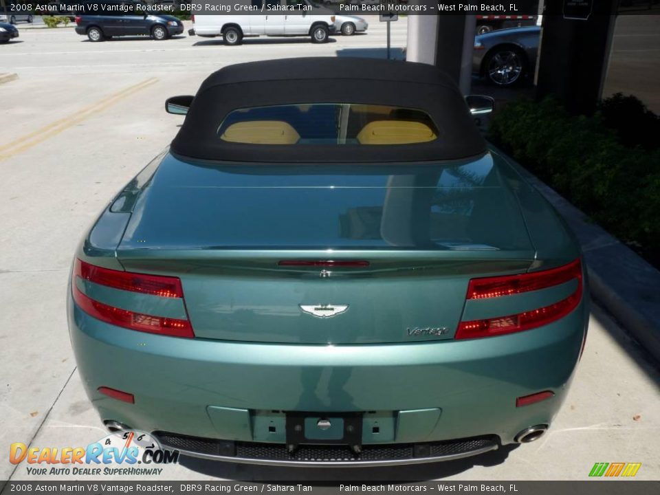 2008 Aston Martin V8 Vantage Roadster DBR9 Racing Green / Sahara Tan Photo #17