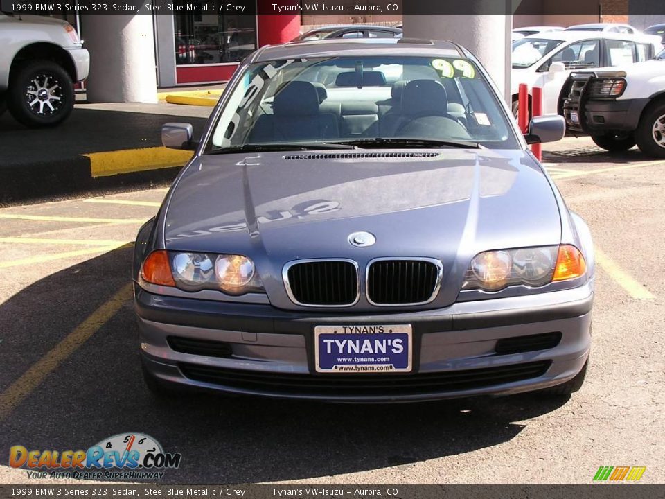 1999 BMW 3 Series 323i Sedan Steel Blue Metallic / Grey Photo #2