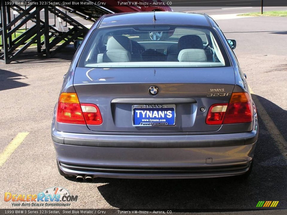 1999 BMW 3 Series 323i Sedan Steel Blue Metallic / Grey Photo #5