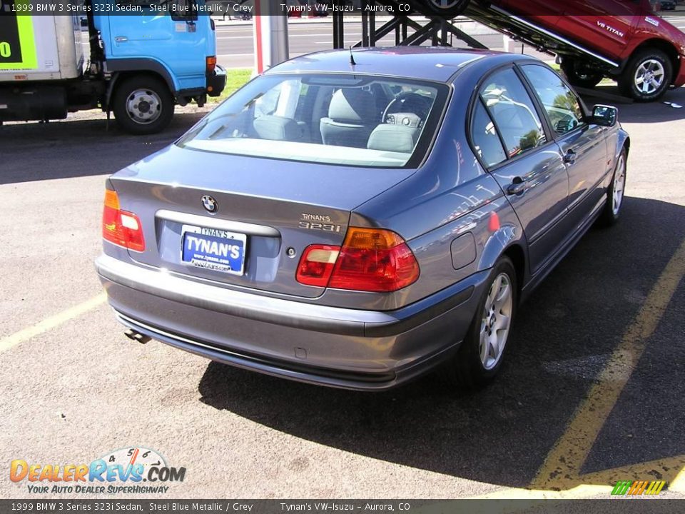 1999 BMW 3 Series 323i Sedan Steel Blue Metallic / Grey Photo #6