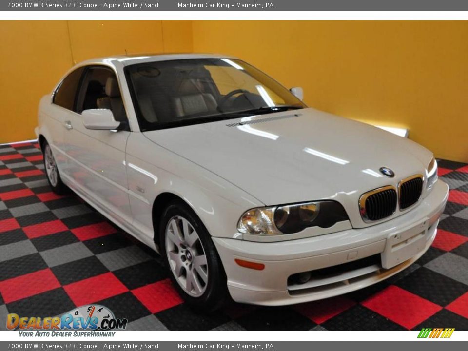 2000 BMW 3 Series 323i Coupe Alpine White / Sand Photo #1