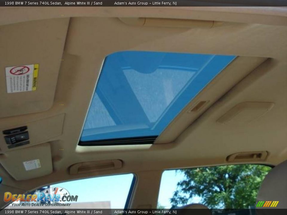 1998 BMW 7 Series 740iL Sedan Alpine White III / Sand Photo #13