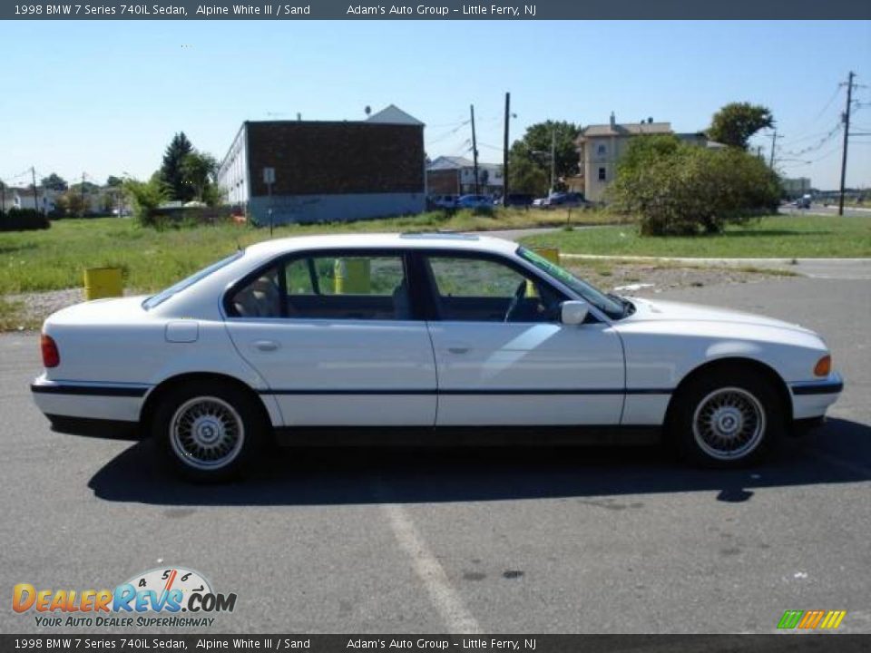 1998 BMW 7 Series 740iL Sedan Alpine White III / Sand Photo #14
