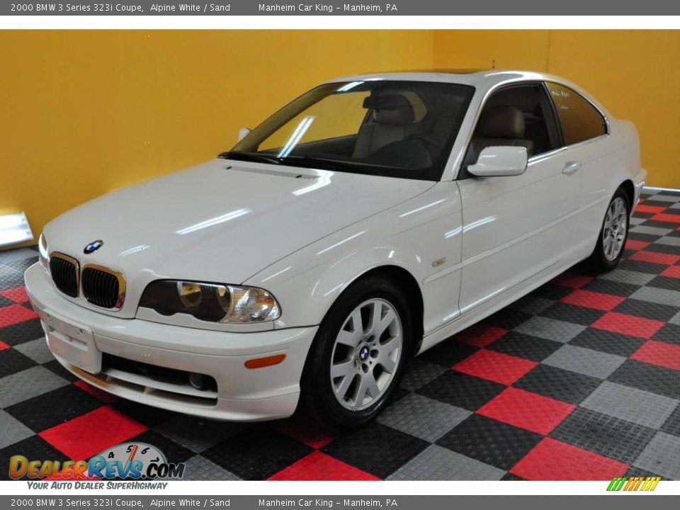 2000 BMW 3 Series 323i Coupe Alpine White / Sand Photo #3