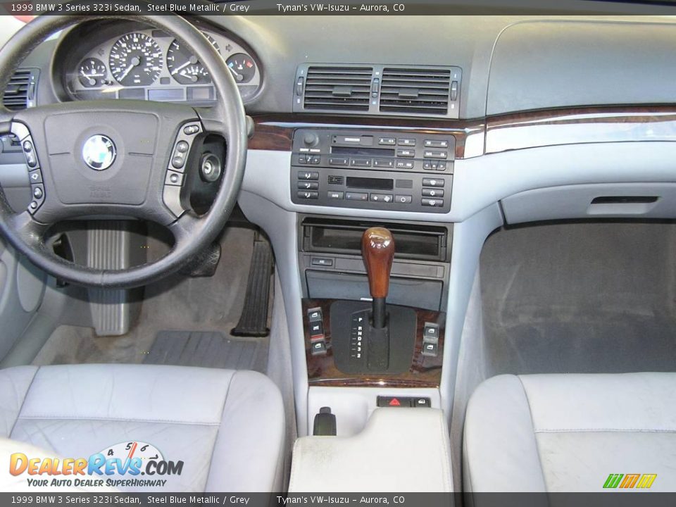 1999 BMW 3 Series 323i Sedan Steel Blue Metallic / Grey Photo #9